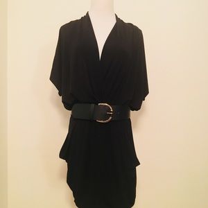 RACHEL Rachel Roy Draped V Neck Blouson Dress XXS